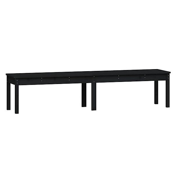 furnicato Gartenbank 2-Sitzer Schwarz 203,5x44x45 cm günstig online kaufen