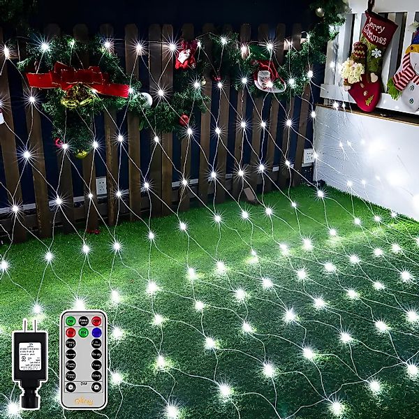 Diyarts LED-Lichternetz, 200-flammig, Wasserdicht, Timer, Dimmfunktion günstig online kaufen