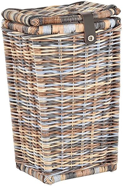 Krines Home Wäschekorb Hoher Wäschekorb in moderner, bauchiger Optik aus na günstig online kaufen