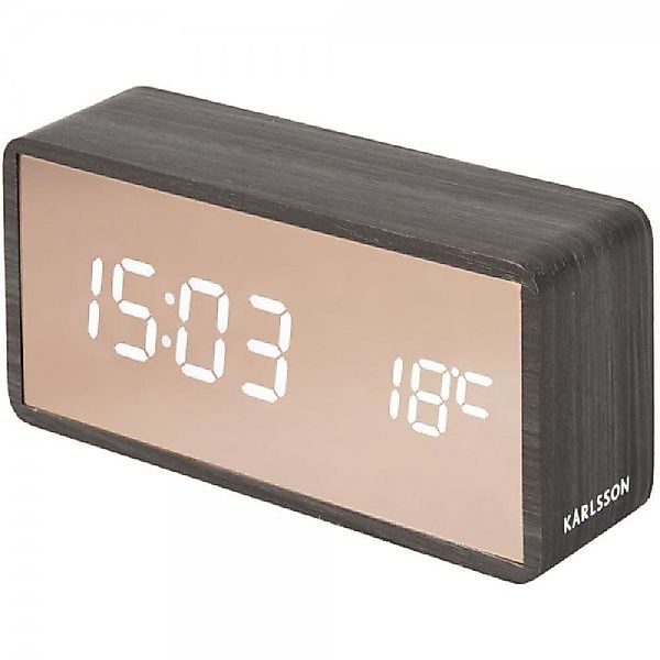 Karlsson Uhr Wecker Copper Mirror LED günstig online kaufen