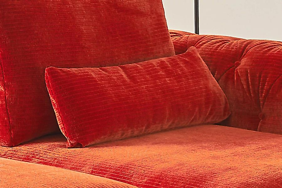 KAWOLA Nierenkissen SEPHI groß Cord Vintage rot günstig online kaufen