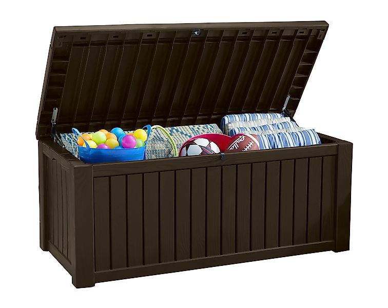 Keter Gartenbox Rockwood 570L Braun naturgetreue günstig online kaufen