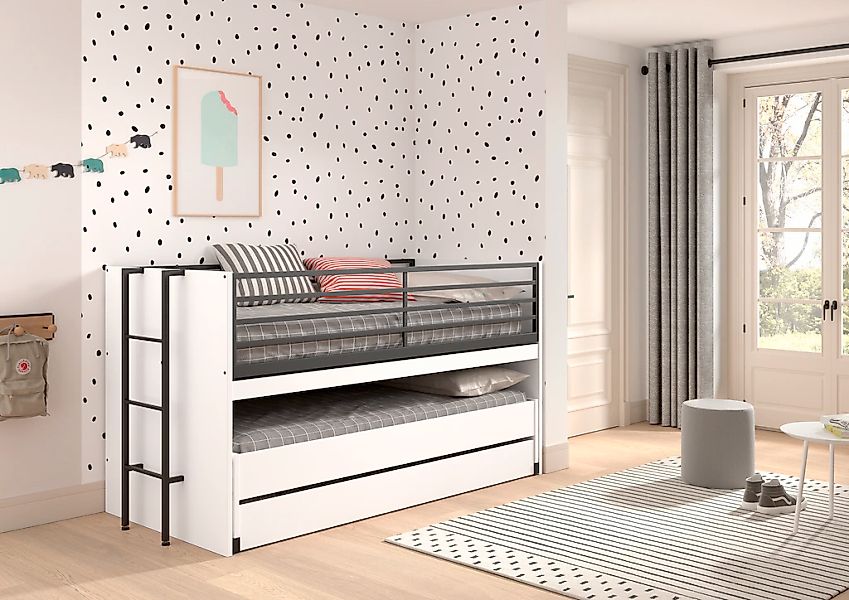 Home affaire Etagenbett "praktisches Etagenbett mit viel Funktion, 2 Dekore günstig online kaufen