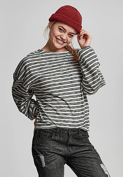 URBAN CLASSICS Sweater "Urban Classics Damen Ladies Oversize Stripe Pullove günstig online kaufen