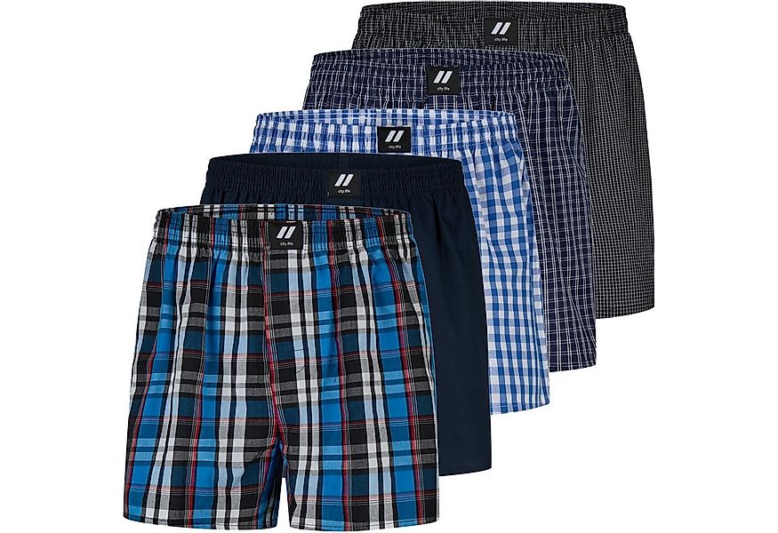 City Life Boxershorts City Life Herren Webboxer 5er Pack Baumwolle desortie günstig online kaufen