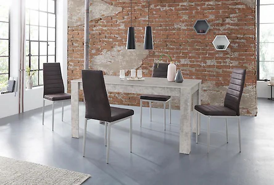 INOSIGN Essgruppe »Lynn160/Kate« Set, 5 Stk. tlg. Tisch mit 4 Stühlen, Bela günstig online kaufen