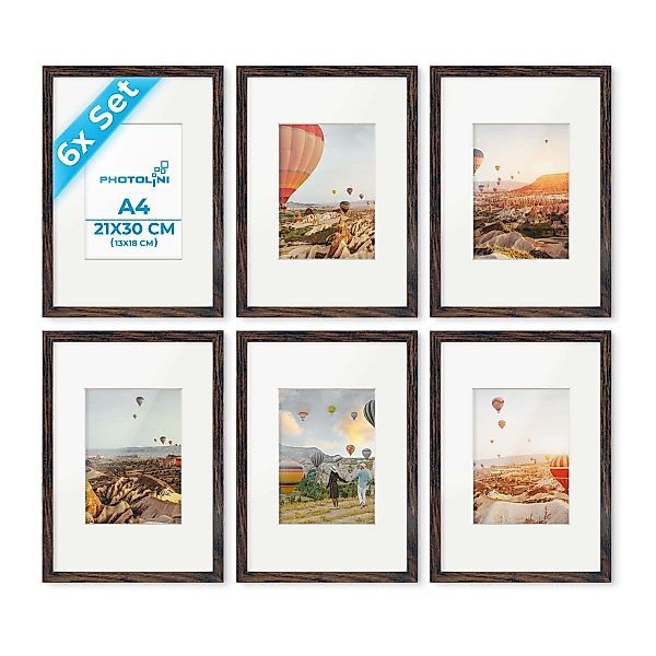 PHOTOLINI Bilderrahmen 6er Set 21x30 cm günstig online kaufen