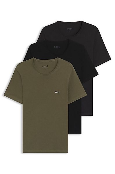 BOSS T-Shirt TShirtRN 3P Classic (Packung, 3-tlg) mit BOSS Stickerei günstig online kaufen