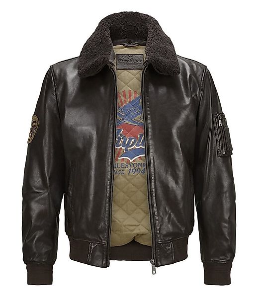 Milestone Lederjacke MSTom Pilotenjacke aus Lammleder mit abnehmbarem Fellk günstig online kaufen