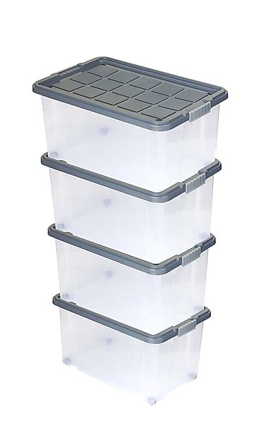 BigDean Aufbewahrungsbox 4 Stück Eurobox mit günstig online kaufen