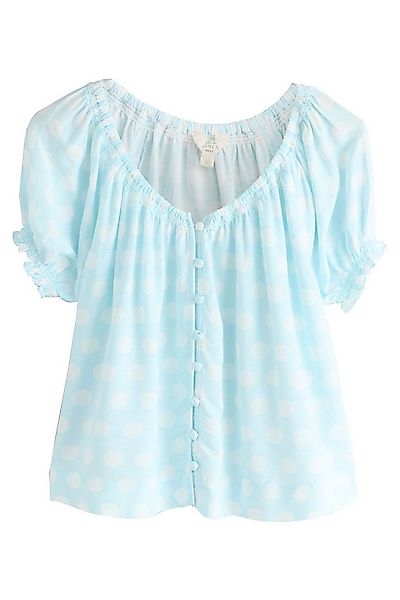 Next Carmenbluse Bardot-Oberteil mit Puffärmeln und Leinenanteil (1-tlg) günstig online kaufen
