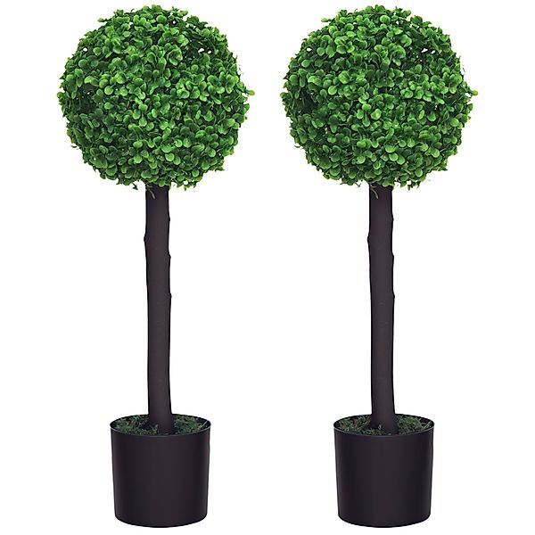 HOMCOM Künstliche Pflanzen 2er-Set mit Topf günstig online kaufen
