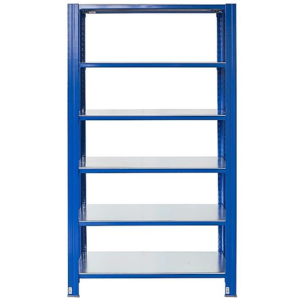 Ar Shelving T Profile Steckregal Blau & Verzinkt 200 x 80 x 30 cm 6 Böden 1 günstig online kaufen