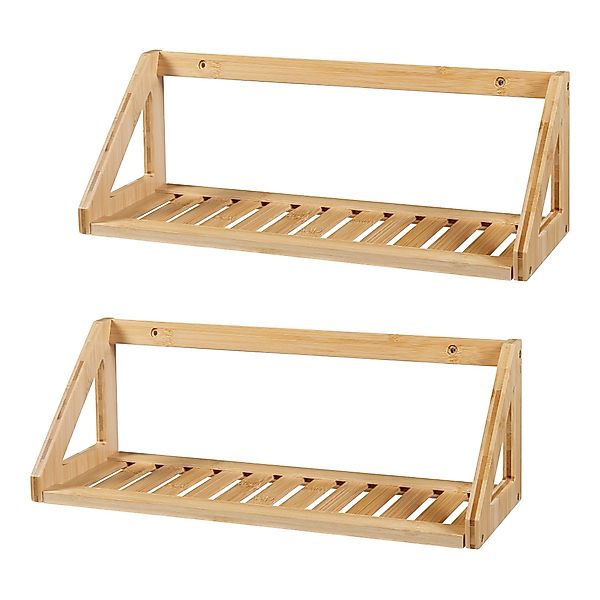 en.casa Wandregal, 2-tlg., »Gjerdrum« Bambus Regal-Set günstig online kaufen