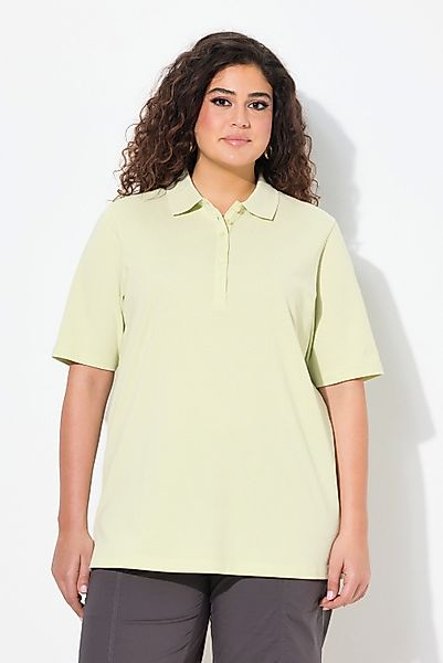 Ulla Popken T-Shirt Poloshirt Piqué Polokragen günstig online kaufen