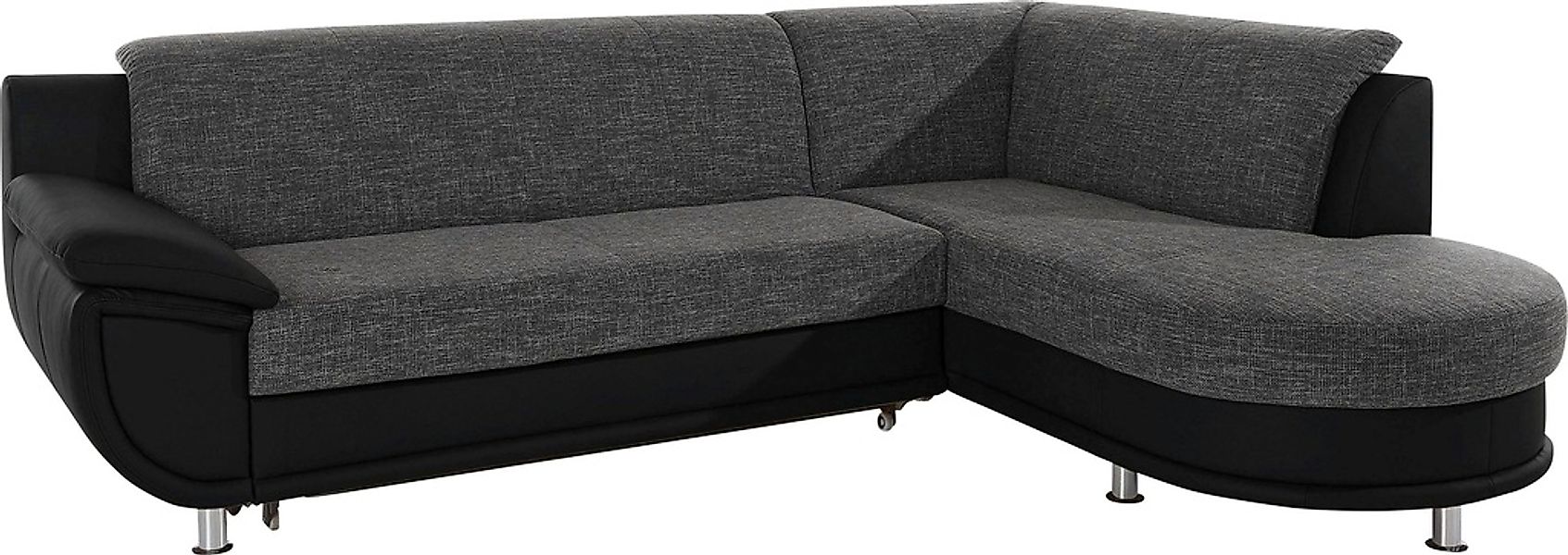 TRENDMANUFAKTUR Ecksofa »Rondo 3, zeitlos und bequem, Materialmix, breite A günstig online kaufen