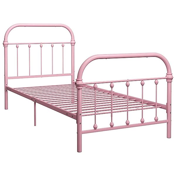 Bettgestell Rosa Metall 160x200 Cm günstig online kaufen