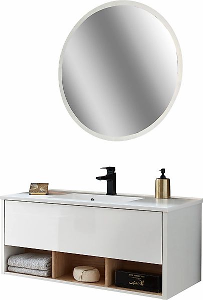 PLACES OF STYLE Badmöbel-Set "Studio Line, Bad im modernen Design, 2-teilig günstig online kaufen