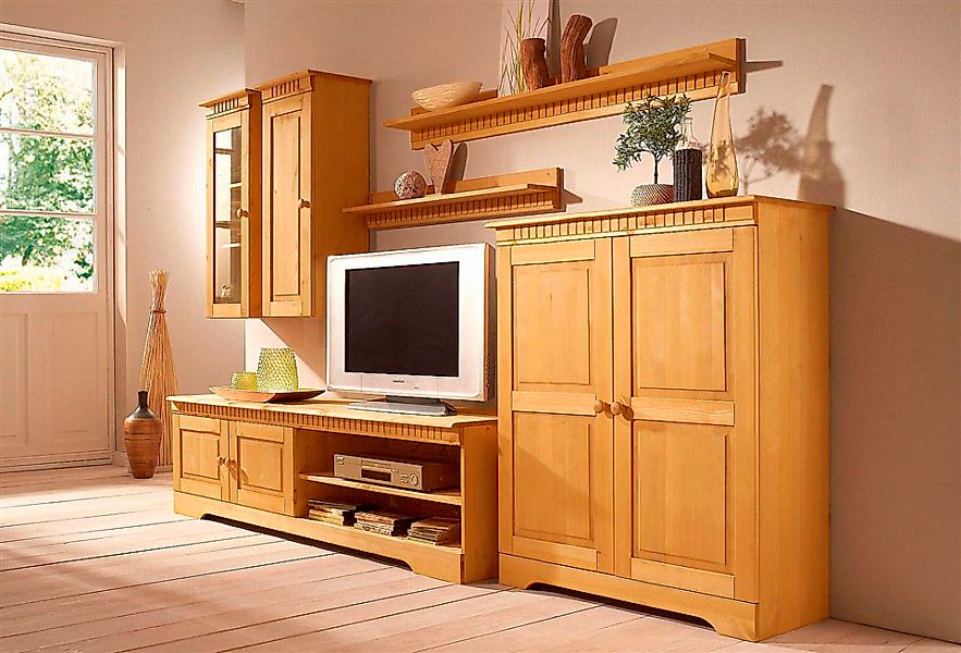 Home affaire Wohnwand Set, 4 Stk. tlg. Set aus: 2 Hängeschränken, Lowboard günstig online kaufen