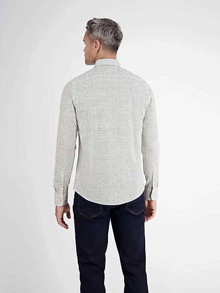 LERROS Langarmhemd "LERROS Poplinhemd mit Minimal-Alloverprint" günstig online kaufen