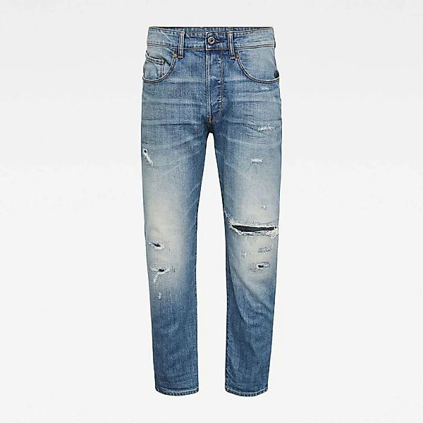 G-star 5650 3d Relaxed Tapered Jeans 30 Worn In Ripped Blue Faded günstig online kaufen