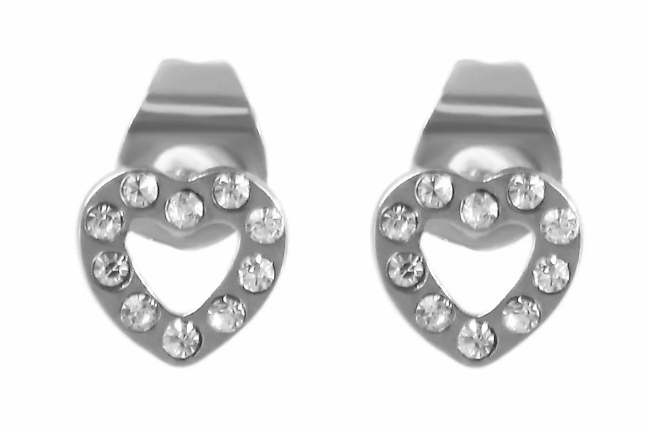 Adelia´s Paar Ohrhänger "Damen Ohrringe aus Edelstahl mit Strass Steinchen" günstig online kaufen