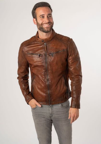 Mauritius Lederjacke "MMReeser" mti Reißverschluss, Stehkragen, Reißverschl günstig online kaufen