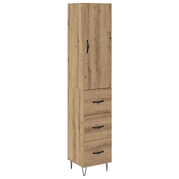 vidaXL Highboard Artisan-Eiche 69,5 x 34 x 180 cm Holzwerkstoff 3402729 günstig online kaufen