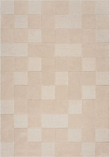 FLAIR RUGS Wollteppich "Checkboard, mit modernem Schachbrettmuster" rechtec günstig online kaufen