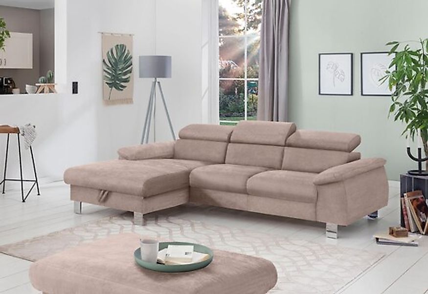COTTA Polstergarnitur Komaris, (Set), bestehend aus Ecksofa und Hocker, mit günstig online kaufen