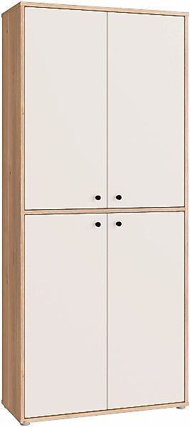 FORTE Schuhschrank Metallgriffe Schwarz, Soft Close, Vollauszug günstig online kaufen