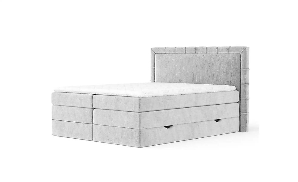 Boxspringbett mit Stauraum   ¦ grau ¦ Maße (cm): B: 207 H: 123 Betten > Kom günstig online kaufen