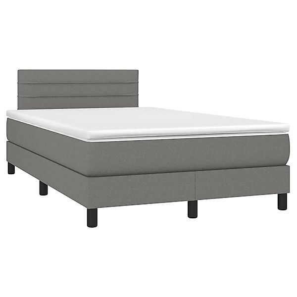 vidaXL Boxspringbett mit Matratze Dunkelgrau 120x190 cm Stoff 3269731 günstig online kaufen