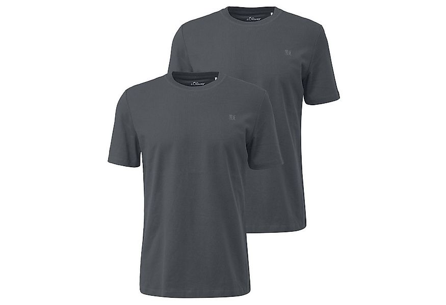 s.Oliver T-Shirt Shirt (Set, 2-tlg) Rundhals, kurzarm, schwerer Jersey, 2er günstig online kaufen