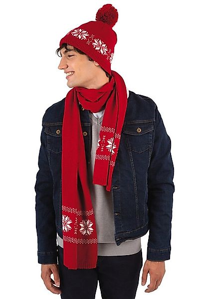 K-UP Schal Gestrickter Weihnachtsschal mit Sternmuster günstig online kaufen