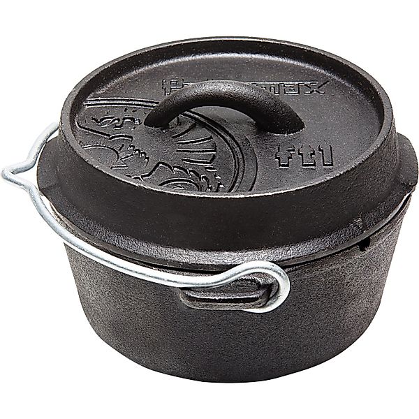 Petromax Dutch Oven FT1-T Schwarz mit planem Boden ca. 1,1, günstig online kaufen