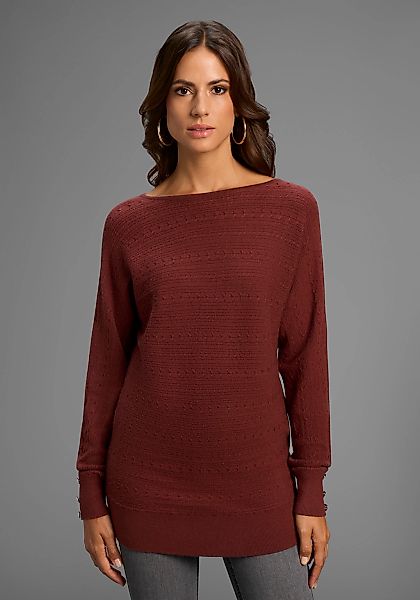 Laura Scott Fledermauspullover, mit dezentem Zopfstrickmuster - NEUE KOLLEK günstig online kaufen
