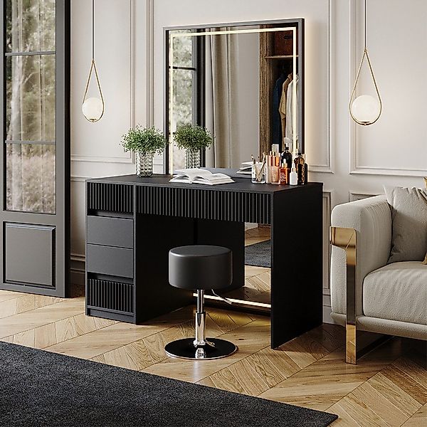 Vicco Schminktisch Omira, Schwarz, 120 cm günstig online kaufen