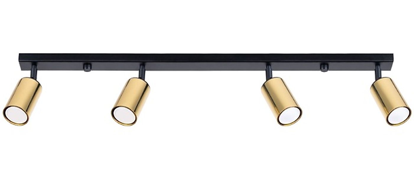 SOLLUX lighting Deckenleuchte »Plafond WINX 4L schwarz/gold«, 4 flammig, Le günstig online kaufen