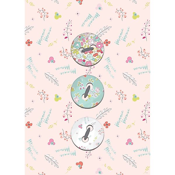 Komar Wandbild Minnie Mouse Buttons 50 x 70 cm günstig online kaufen