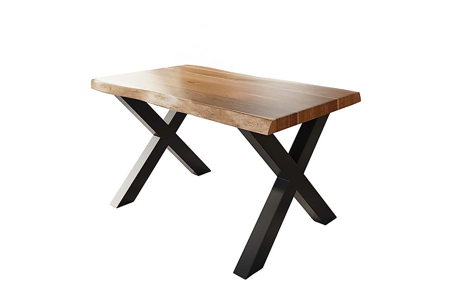 SAM® Esstisch Waves_X, Mangoholz, gedoppelte Tischplatte, günstig online kaufen