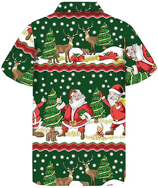 King Kameha Hawaiihemd Christmas Border Print Funky Hawaii-Hemd Kurzarm Fro günstig online kaufen