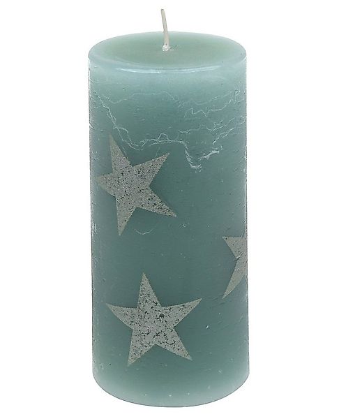 Steinhart Kerzen Adventskerze Stumpenkerze "Multistern" Salbei 150/68 mm günstig online kaufen