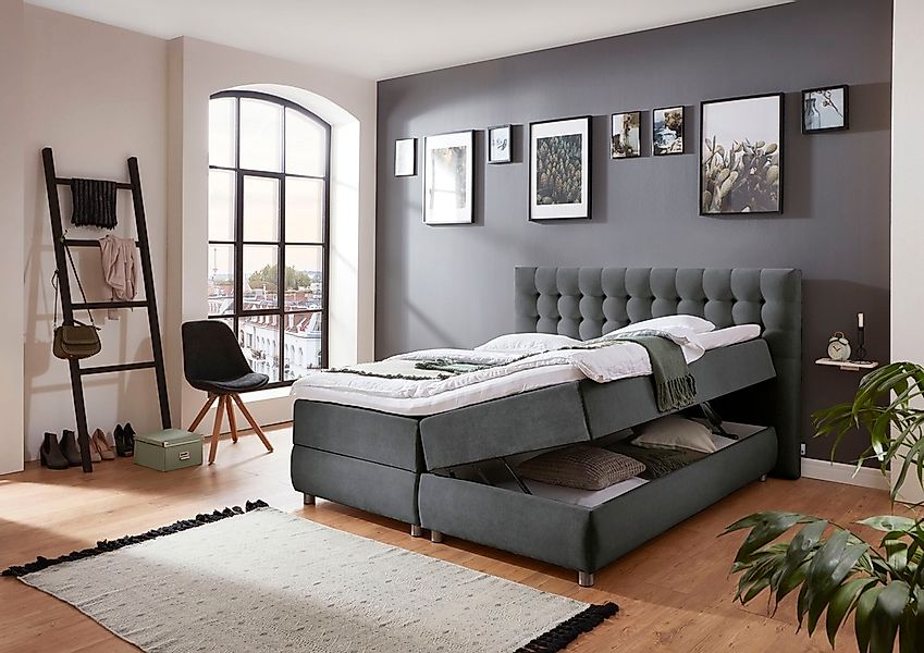 ATLANTIC home collection Boxspringbett »Tina«, mit Bettkasten und Topper, a günstig online kaufen