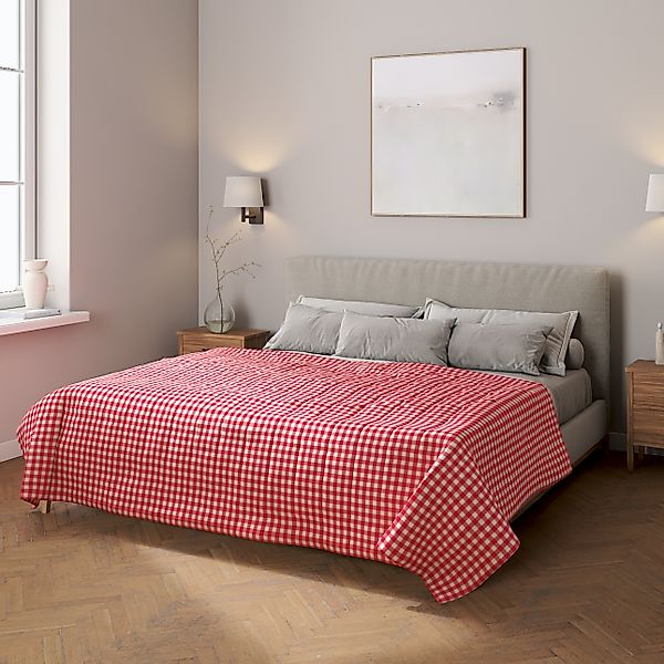 Tagesdecke mit Streifen-Steppung, rot-ecru, Quadro (136-16) günstig online kaufen