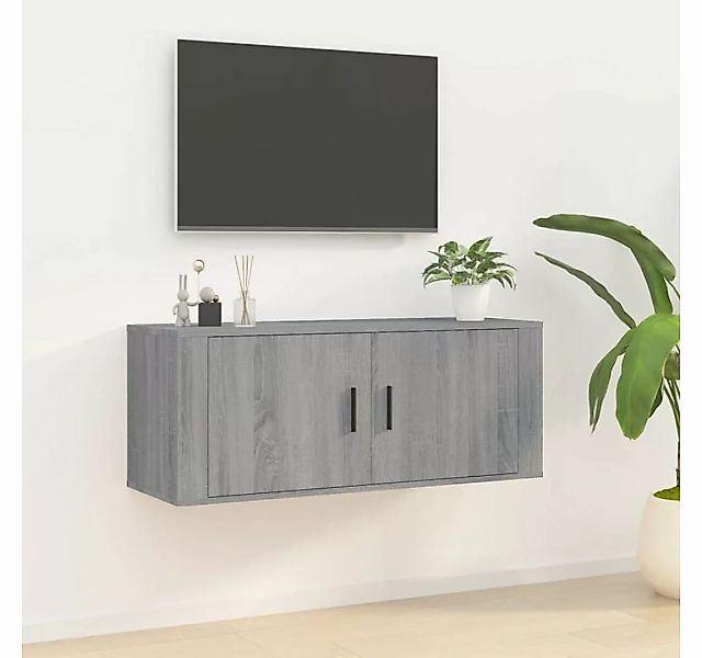 furnicato TV-Schrank TV-Wandschrank Grau Sonoma 100x34,5x40 cm günstig online kaufen