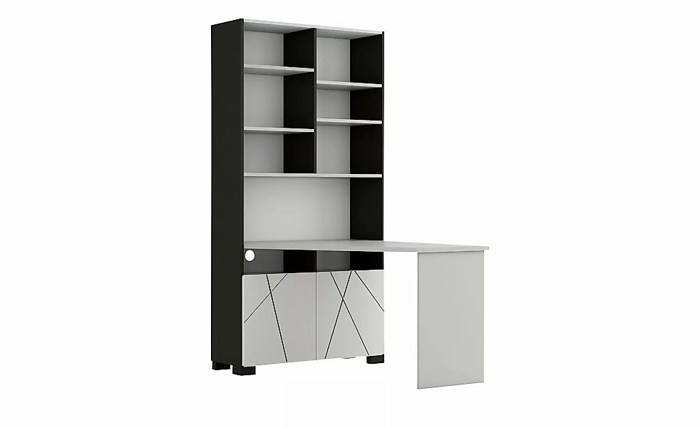 Schreibtischregal  X Dark ¦ grau ¦ Maße (cm): B: 99,6 H: 200 T: 133.0 Regal günstig online kaufen