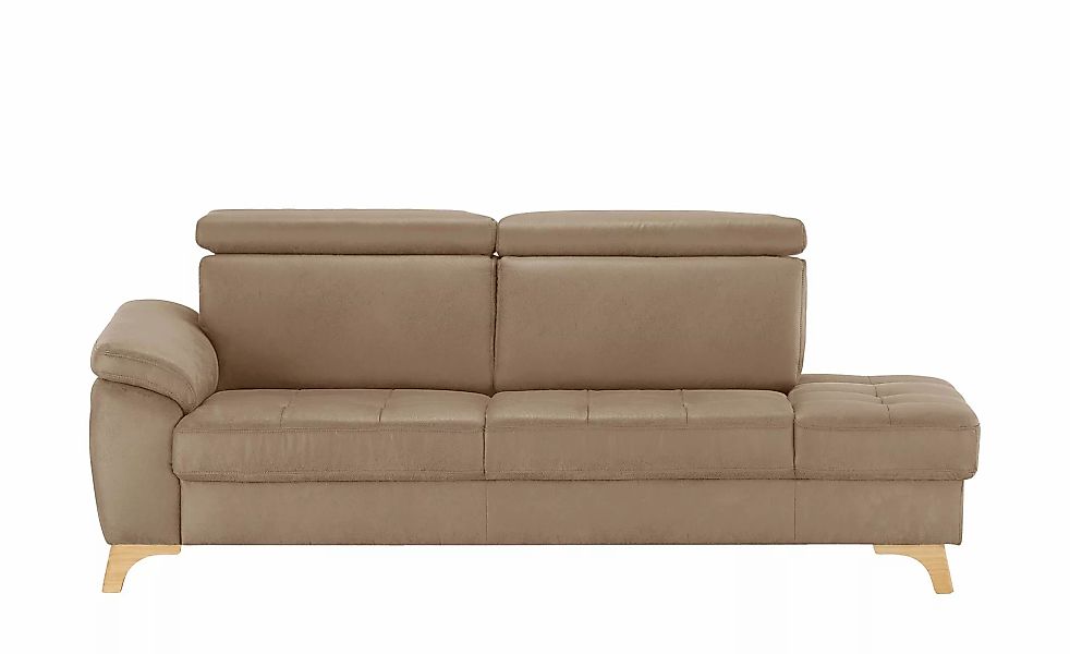 meinSofa Recamiere aus Mikrofaser Chloe ¦ braun ¦ Maße (cm): B: 221 H: 87 T günstig online kaufen