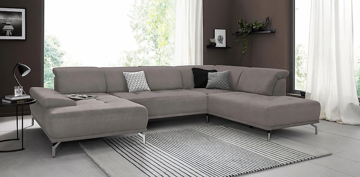 Home affaire Wohnlandschaft "Caluna" Inkl.Sitztiefenverstellung, wahlweise günstig online kaufen