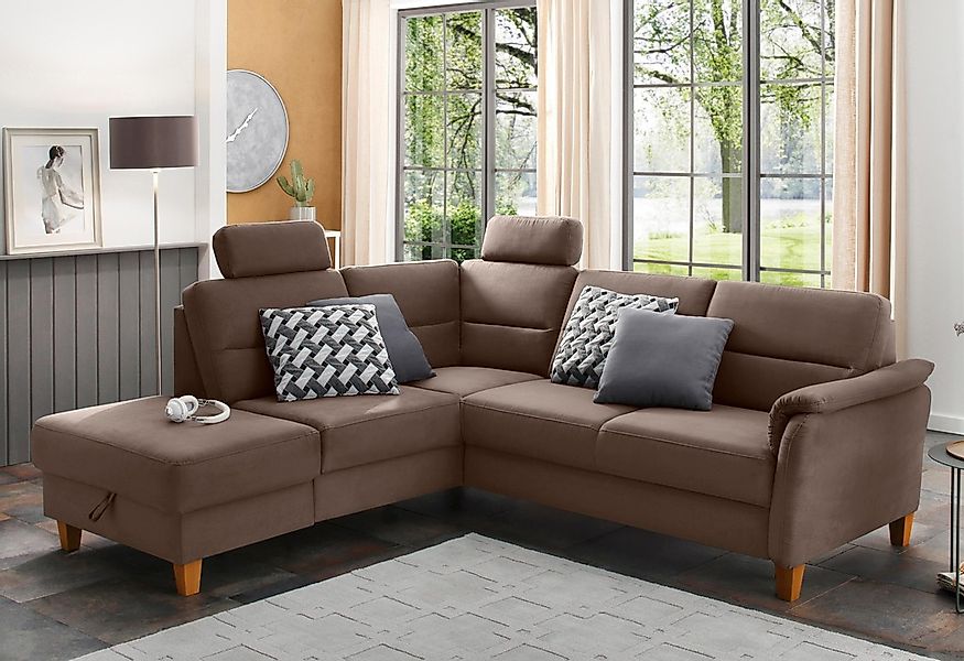 Home affaire Ecksofa "Palmera L-Form, B: 236 cm" optional Bettfunktion & Be günstig online kaufen